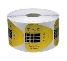 Y.R.E. Форма для нарощ.нігтів "Квадрат" золото+чорна 500шт.