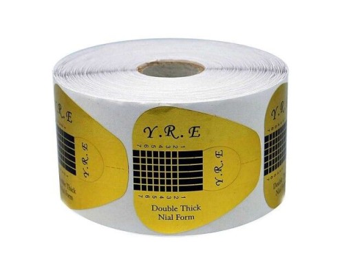 Y.R.E. Форма для нарощ.нігтів "Квадрат" золото+чорна 500шт.