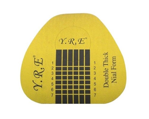 Y.R.E. Форма для нарощ.нігтів "Квадрат" золото+чорна 500шт.