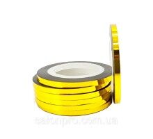 Липка стрічка для дизайну нігтів 3мм, золото