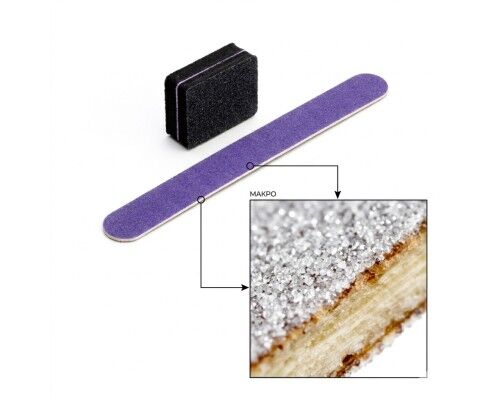 Luma одноразовий набір для манікюру №1 "Фіолетовий" пилка+баф (пилка100/180+баф 100/100)