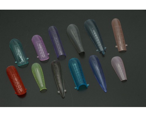 Верхні форми для нарощування нігтів GLOBAL FASHION мікс #2  (кольорові) 288шт