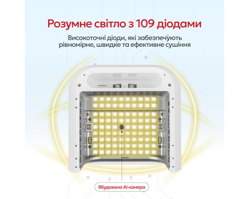 Лампа для манікюру ONail AI Smart Curing Lamp з інтелектуальним управлінням,гарантія 2 роки