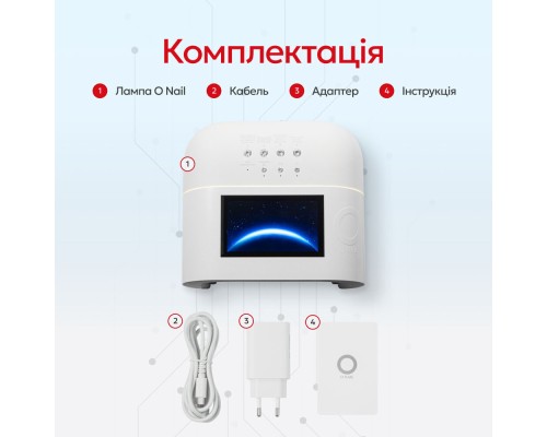 Лампа для манікюру ONail AI Smart Curing Lamp з інтелектуальним управлінням,гарантія 2 роки