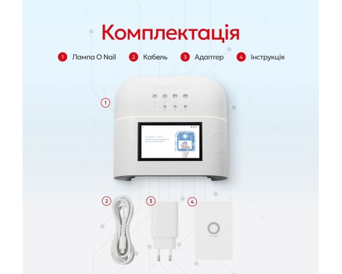 Лампа для манікюру ONail AI Smart Curing Lamp з інтелектуальним управлінням,гарантія 2 роки