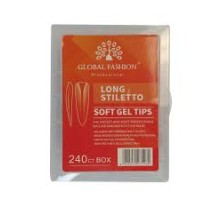 Global Fashion Гелеві тіпси Long Stiletto 240шт/уп
