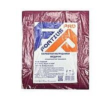 Серветка-нагрудник медична Fortius Pro тришарова(33*41см)колір:бордовий