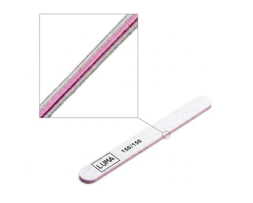 Luma Пилка для манікюра сіра, товста пряма 150х150