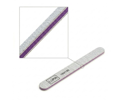 Luma Пилка для манікюра сіра, тонка пряма 180х180