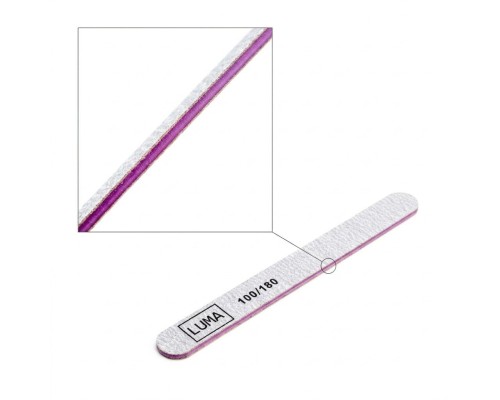 Luma Пилка для манікюра сіра, тонка пряма 100х180