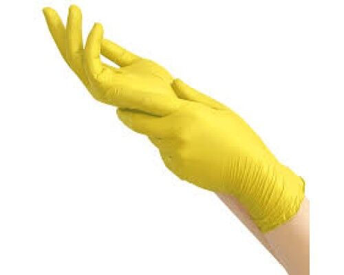 MediOk Рукавички нітрилові оглядові, нестерильні.SOLAR SAPPHIRE, без пудри, колір жовтий, роз.S