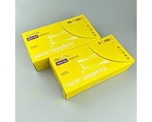 MediOk Рукавички нітрилові оглядові, нестерильні.SOLAR SAPPHIRE, без пудри, колір жовтий, роз.S