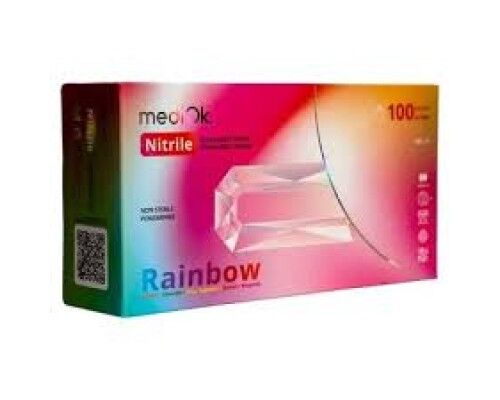 MediOk Рукавички нітрилові RAINBOW, мікс 5 кольорів, розмір M