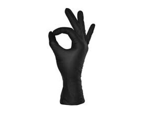 Ampri Рукавички STYLE Black, нітрил, чорні, М, 100 шт./уп.