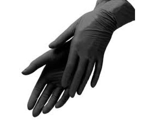 Ampri Рукавички STYLE Black, нітрил, чорні, М, 100 шт./уп.