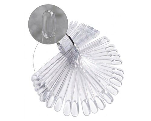 Тіпси/палітри Овал 50шт на кільці прозорі