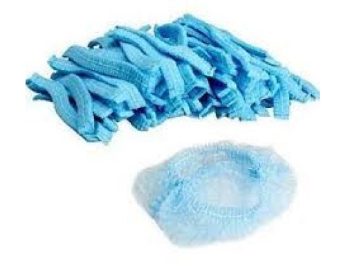 Шапочка медична нестирильна на подвійній резинці Panni Mlada (100шт/уп)зі спанбонду Колір:блакитний