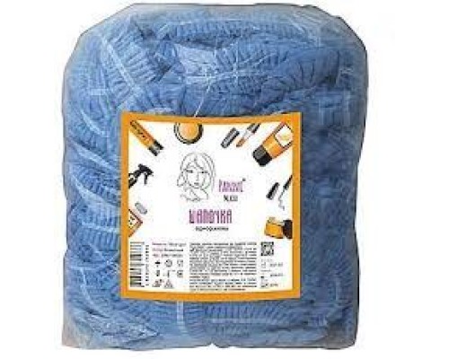 Шапочка медична нестирильна на подвійній резинці Panni Mlada (100шт/уп)зі спанбонду Колір:блакитний