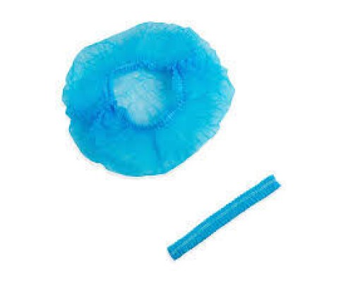 Шапочка медична нестирильна на подвійній резинці Panni Mlada (100шт/уп)зі спанбонду Колір:блакитний