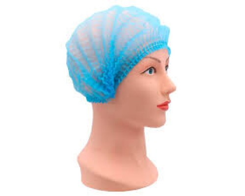 Шапочка медична нестирильна на подвійній резинці Panni Mlada (100шт/уп)зі спанбонду Колір:блакитний