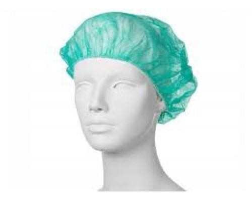 Шапочка медична нестирильна на подвійній резинці Panni Mlada (100шт/уп)зі спанбонду Колір:м"ятний