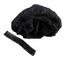 Шапочка медична нестирильна на подвійній резинці Panni Mlada (100шт/уп)зі спанбонду Колір:чорний