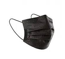 Маска мед. захисна одноразового використання чорна( 50 шт/уп)