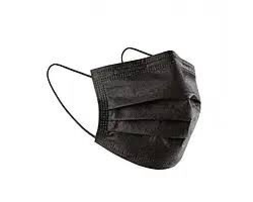 Маска мед. захисна одноразового використання чорна( 50 шт/уп)