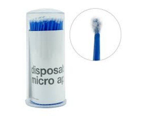 Мікробраш для коррекції та зняття вій ( сині ) 100шт