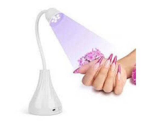 Лампа UV тюльпан для сушіння г/л, гелевих тіпс з USB-роз*ємом (настільна, гнучка), 18Вт
