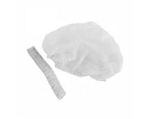 Шапочка на одній резинці "Рожева білявка" (100шт/пач)зі снапбонду Колір:білий