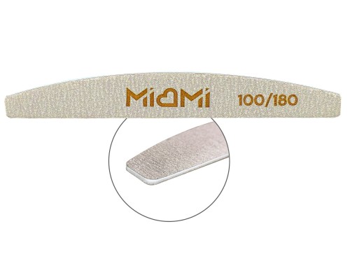 Пилка для ногтей MIAMI Half TITAN 100/180