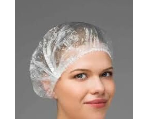 Шапочка на подвійній резинці Panni Mlada (100шт/уп)з поліетилену Колір:прозорий