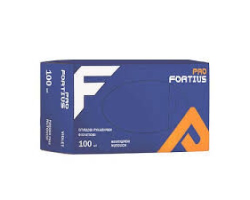 Рукавички оглядові  Nutouch Fortius Pro L(100шт/пач) колір:фіолетовий