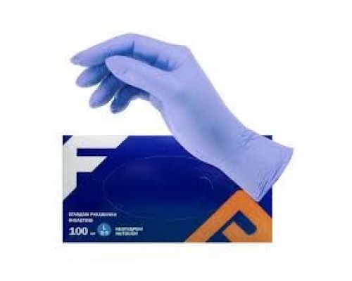 Рукавички оглядові  Nutouch Fortius Pro L(100шт/пач) колір:фіолетовий