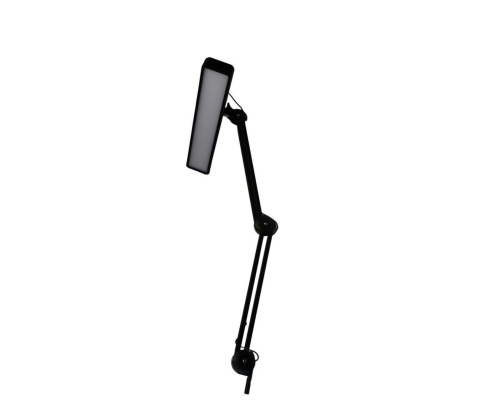 Лампа безтіньова для освітлення робочого місця на струбцині GLOBAL FASHSON  квадратна (біла)