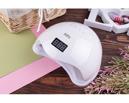 Лампа для манікюру біла LED+UV SUN 5 White 48W серія Економ (14 днів гарантії)
