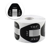 Y.R.E. Форма для нарощ.нігтів "Квадрат" срібло+чорна/500шт.