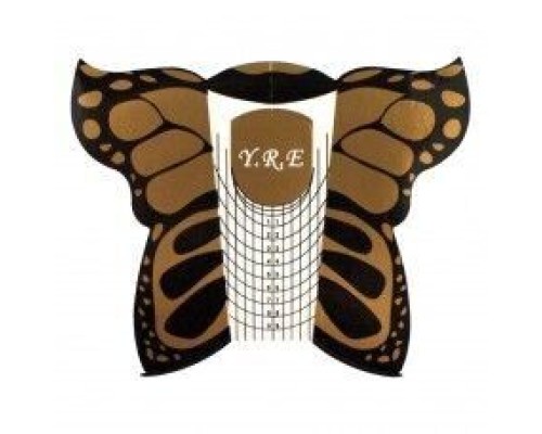 Y.R.E. Форма для нарощ.нігтів "Метелик "  500шт.(мигдаль, овал)