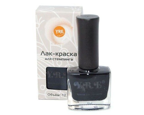 YRE фарба для стемпінгу чорна 12мл