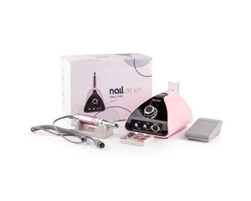 Фрезер BUCOS ZS-711 Pink  PROFESSIONAL (65W/35000 об.) укр. посібник (+ 6 покращених фрез), 3 міс.га