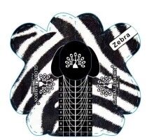 Форми для нарощування нігтів GLOBAL FASHION 30шт/уп. Zebra
