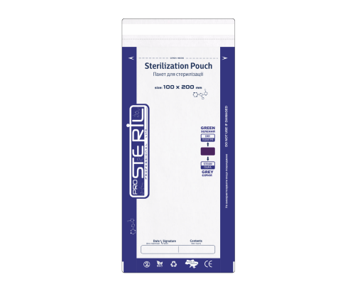 ProSteril пакети для стерилізації напівпрозорий крафт 100*200 (100шт уп)