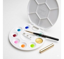 Luma Пенал-палітра пластикова кругла біла