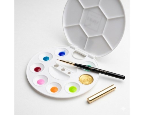 Luma Пенал-палітра пластикова кругла біла