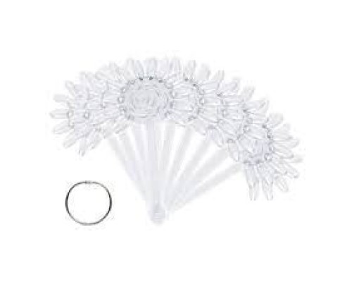 Тіпси/палітри Ромашка на кільці (10 палітр по 12 нігтів) прозора