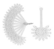 Тіпси/палітри Ромашка на кільці (10 палітр по 12 нігтів) прозора