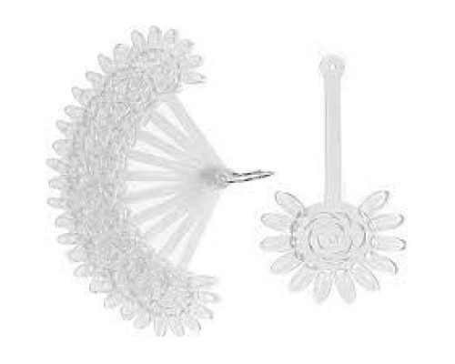 Тіпси/палітри Ромашка на кільці (10 палітр по 12 нігтів) прозора