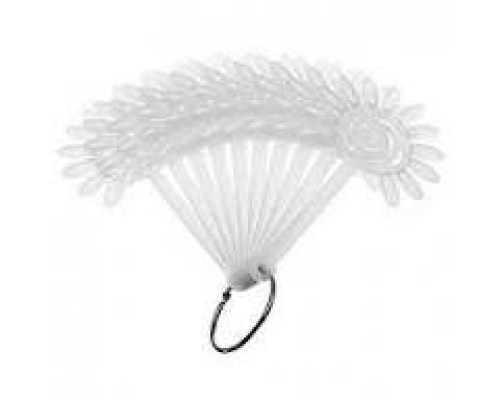 Тіпси/палітри Ромашка на кільці (10 палітр по 12 нігтів) прозора