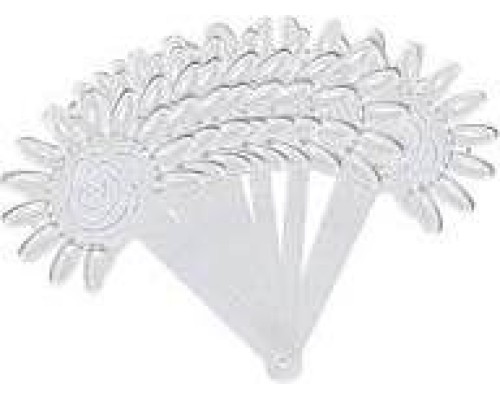 Тіпси/палітри Ромашка на кільці (10 палітр по 12 нігтів) прозора